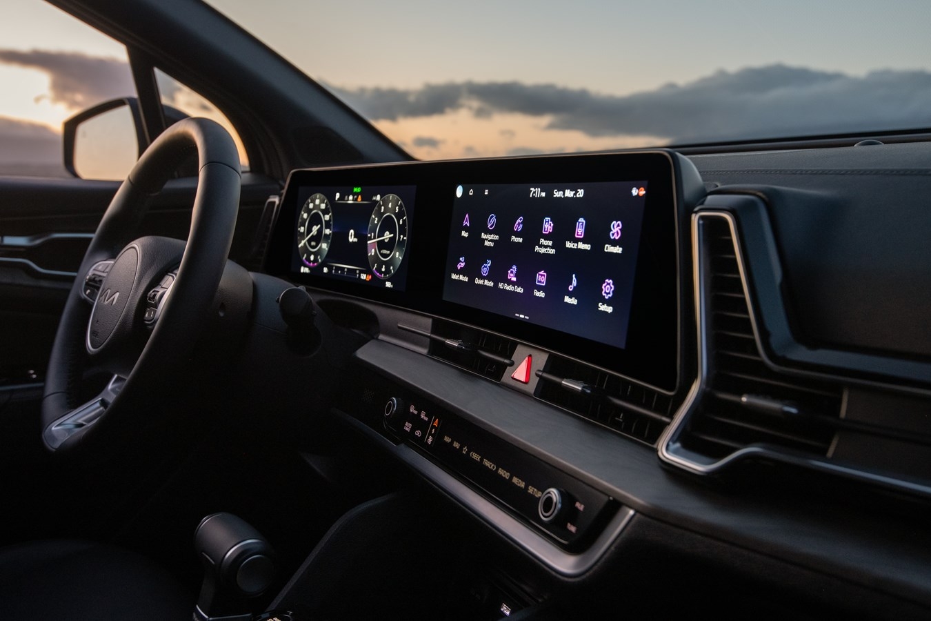 Commodités et technologies embarquées du Kia Sportage 2025.