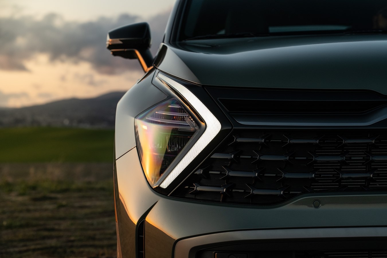 Phare avant droit du Kia Sportage 2025.